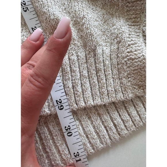 JJill Womens Beige Speckled V Neck Long Sleeve Knit Sweater Size L Casual Cozy - Picture 5 of 8